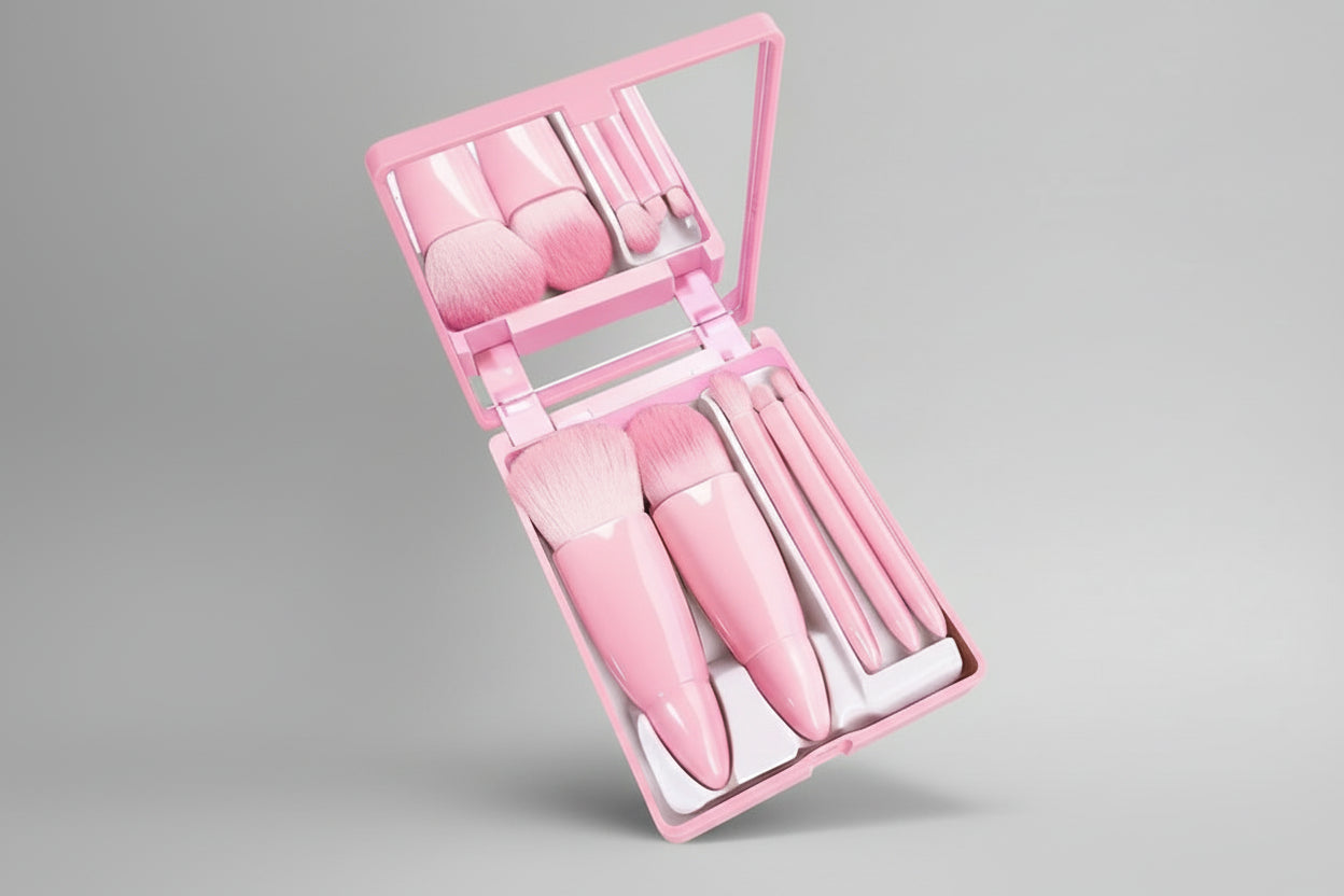 Ensemble de pinceaux de maquillage avec miroir