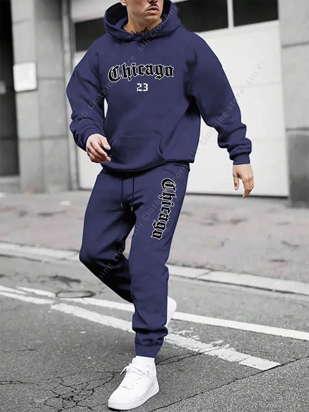 Mens Hoodie Sweatpant 2 Piece Set