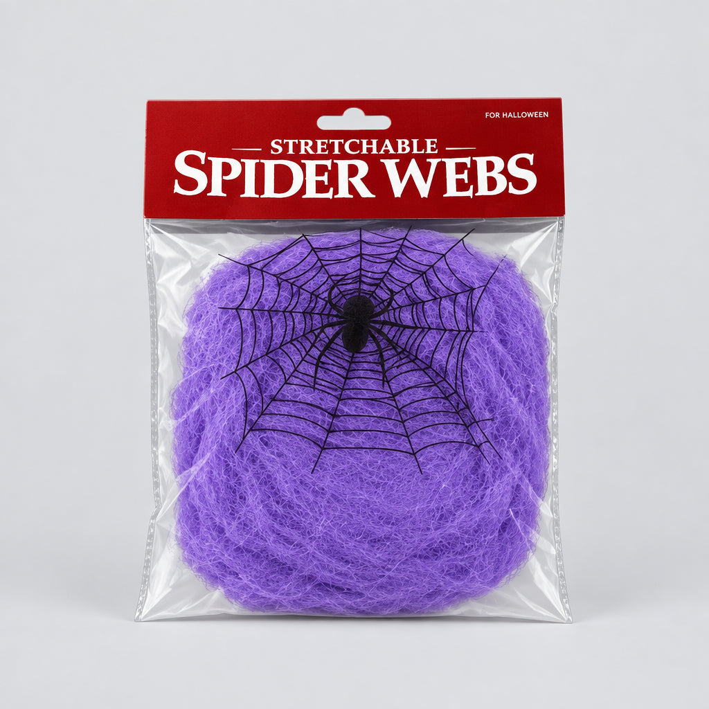 Toile d’araignée extensible pour Halloween – Plusieurs couleurs