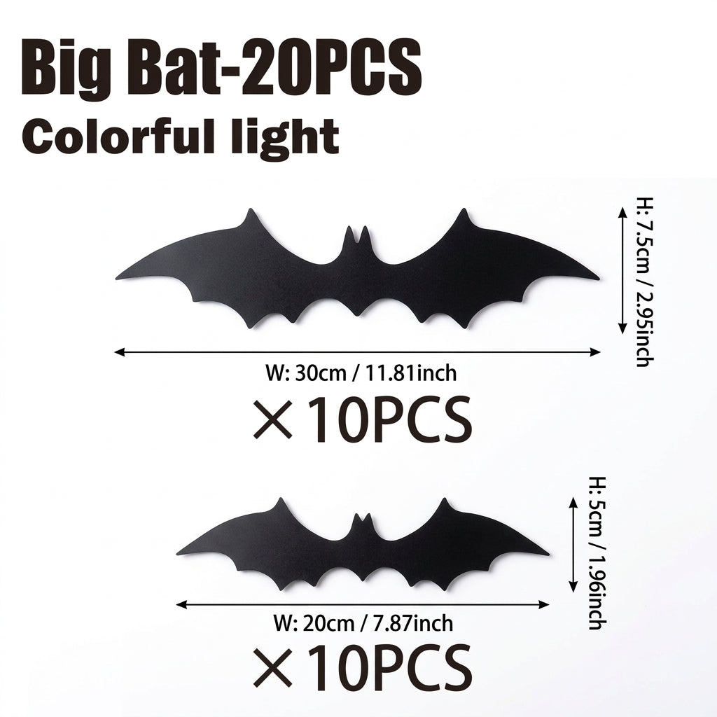 Chauves-souris décoratives 3D pour Halloween
