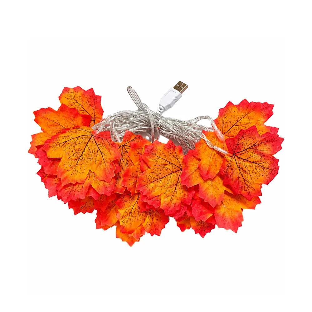 Guirlande lumineuse LED à feuilles d’érable – 2, 3 ou 6 m