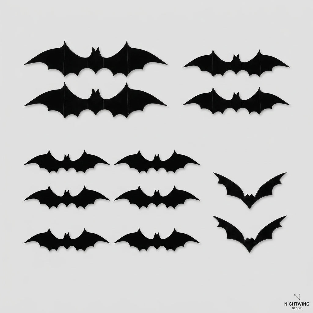 Chauves-souris décoratives 3D pour Halloween