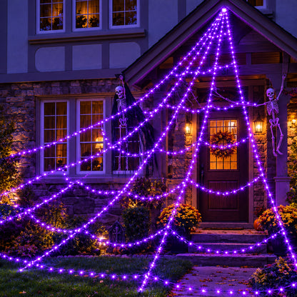 Toile d’araignée lumineuse Halloween – Filet 250 LED