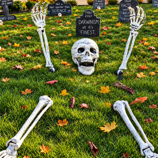 Décoration Halloween pour jardin – Squelette sur piquets