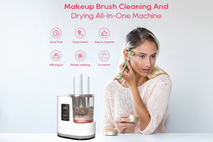 Nettoyant pour pinceaux de maquillage électrique