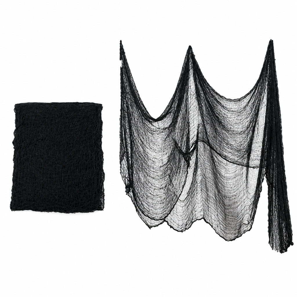 Gaze décorative Halloween effet toile d’araignée – 183 ou 200 cm