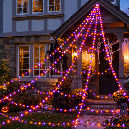 Toile d’araignée lumineuse Halloween – Filet 250 LED