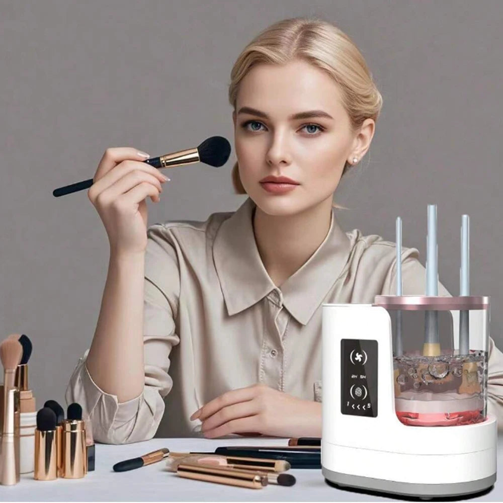 Nettoyant pour pinceaux de maquillage électrique