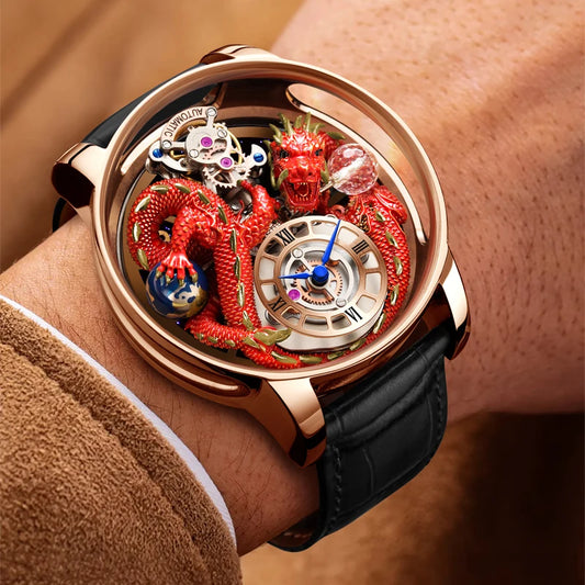 Montre Homme PINDU 2025 – Quartz Tourbillon Luxe