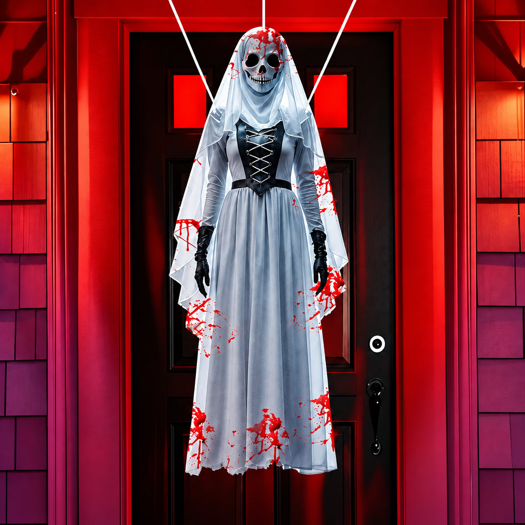 Toile décorative Halloween 2D – Mariée squelette