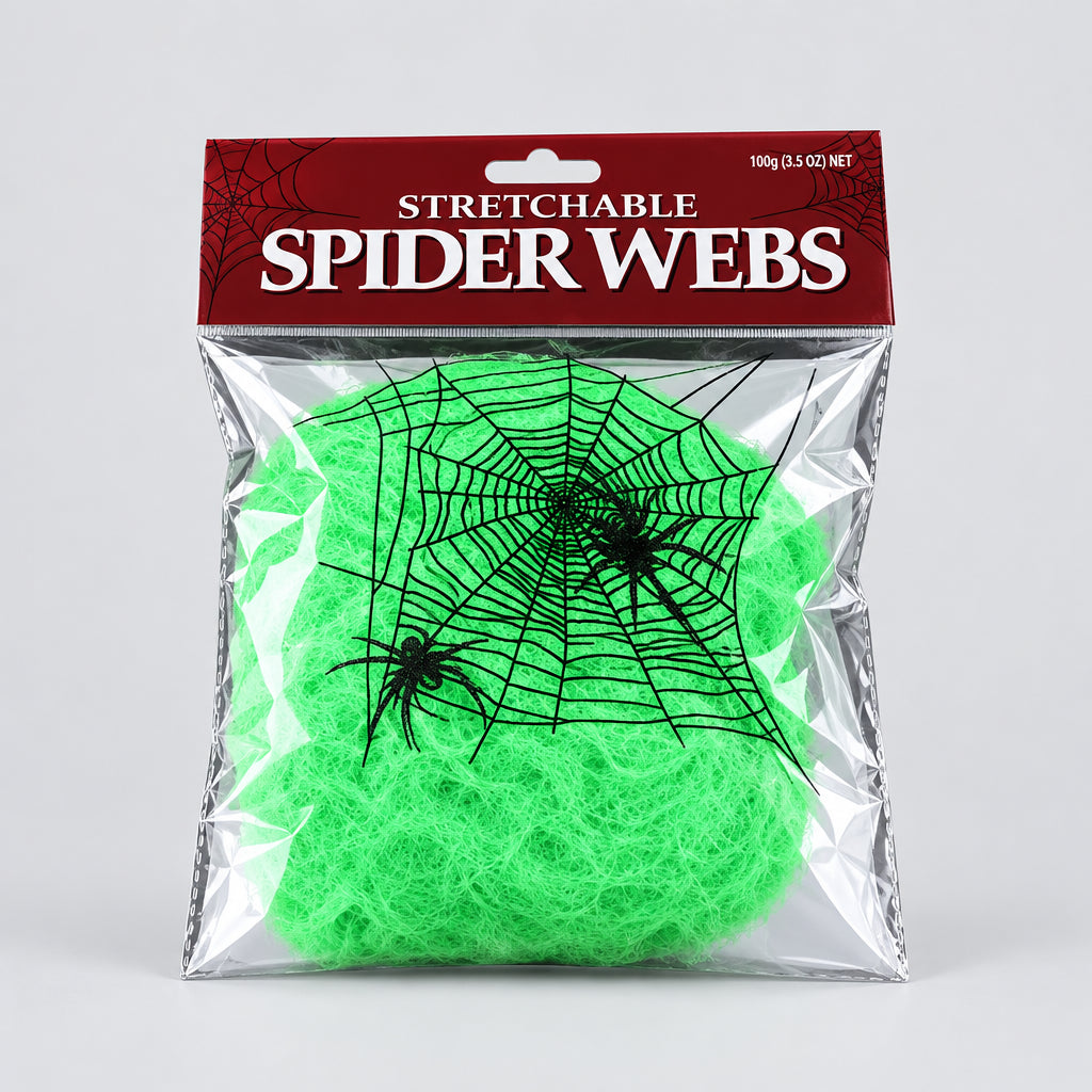 Toile d’araignée extensible pour Halloween – Plusieurs couleurs