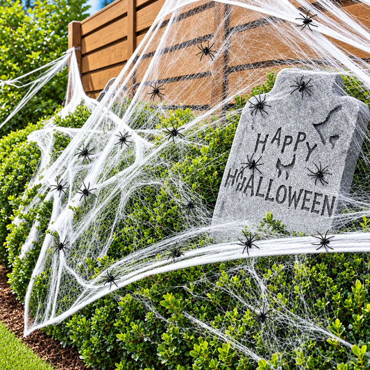 Toile d'araignée pour décor Halloween maison hantée