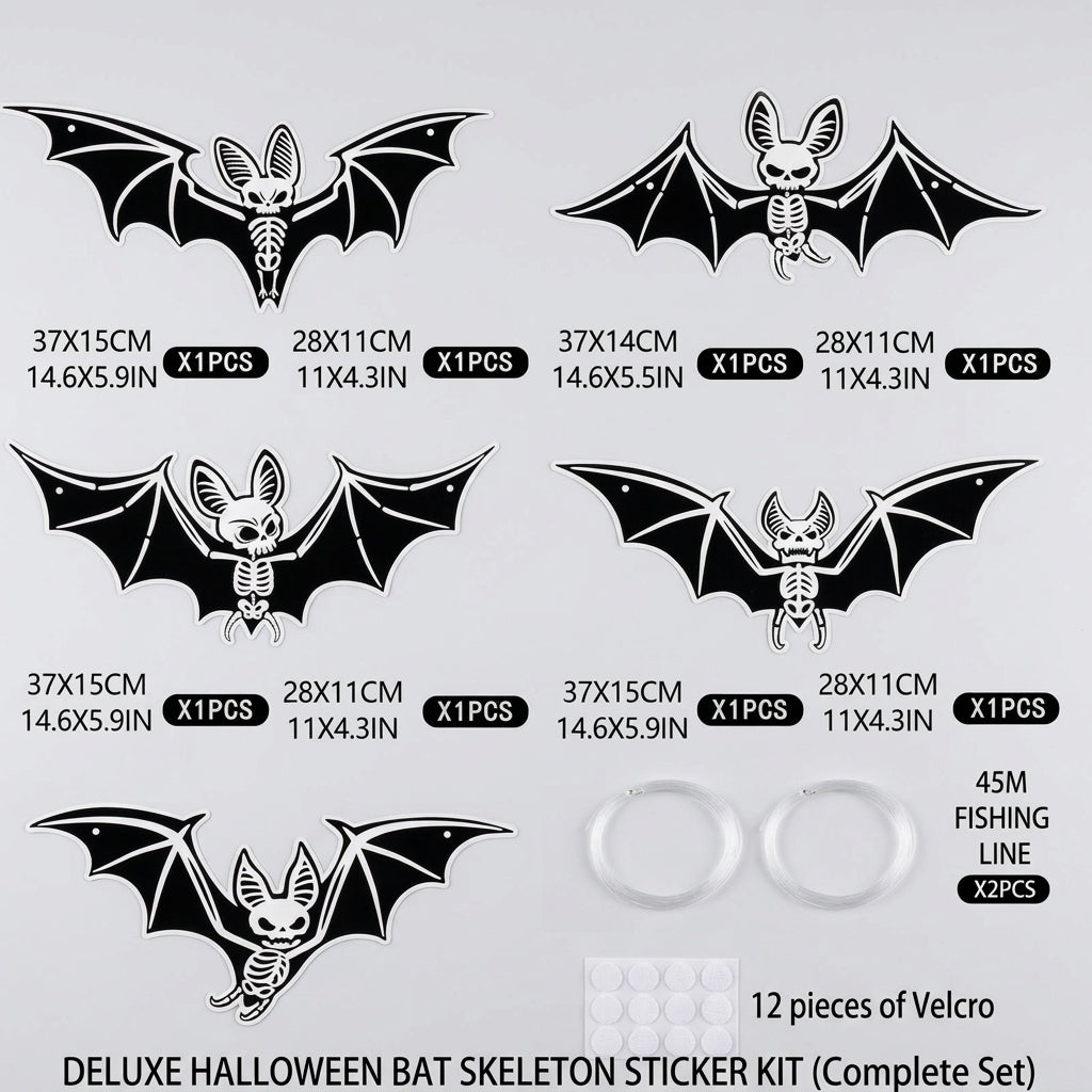 Chauves-souris décoratives 3D pour Halloween