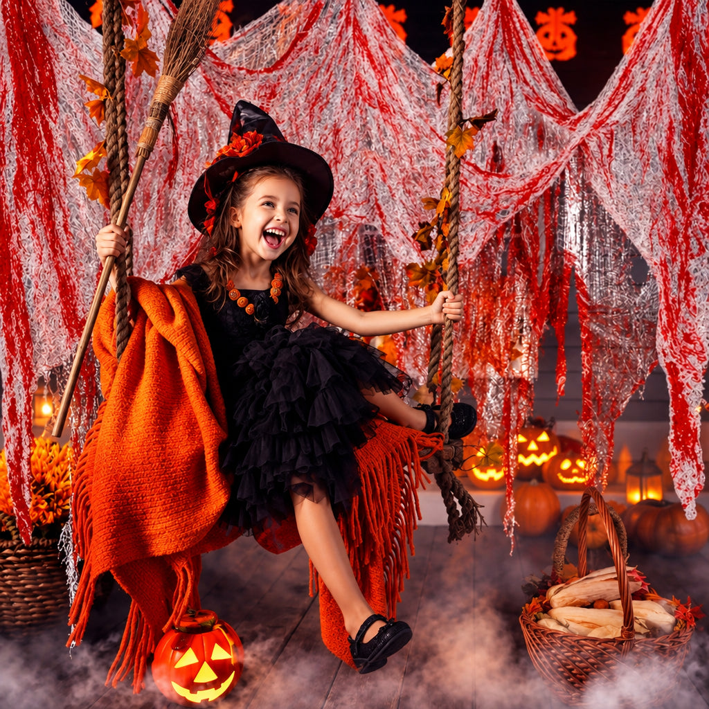 Gaze décorative Halloween effet toile d’araignée – 183 ou 200 cm