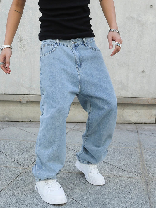 Solid Color Men’s Streetwear Jeans