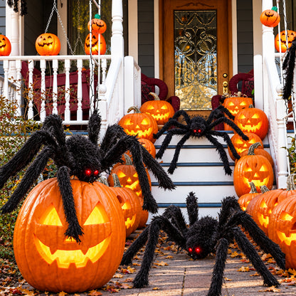 Araignée décorative Halloween – Tailles de 30 à 200 cm
