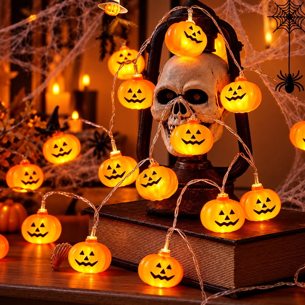 Guirlande lumineuse de citrouilles 3D