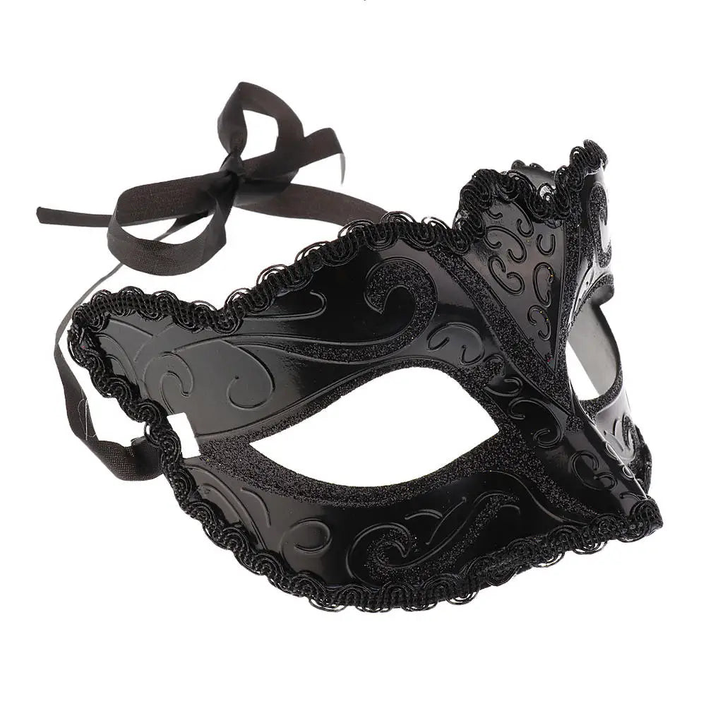 Masque en dentelle style chat pour bal masqué et déguisement