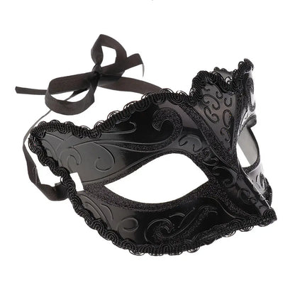 Masque en dentelle style chat pour bal masqué et déguisement