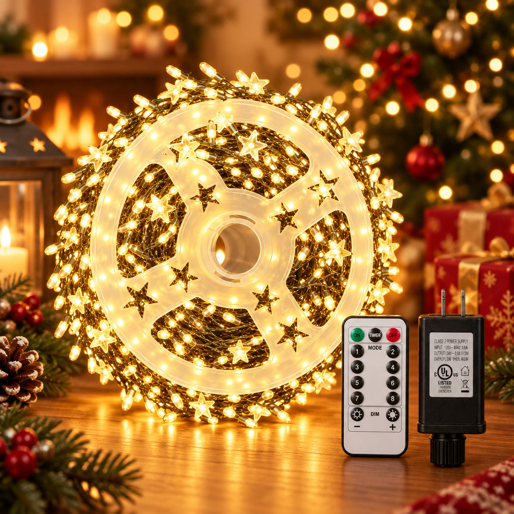 Guirlande LED effet pétards avec télécommande – 30 à 75 m
