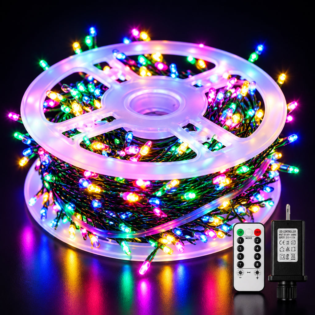 Guirlande LED effet pétards avec télécommande – 30 à 75 m