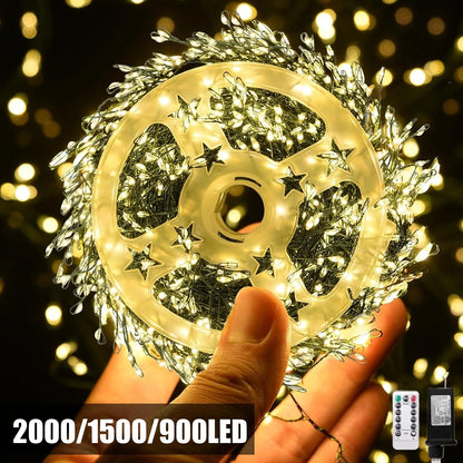Guirlande LED effet pétards avec télécommande – 30 à 75 m