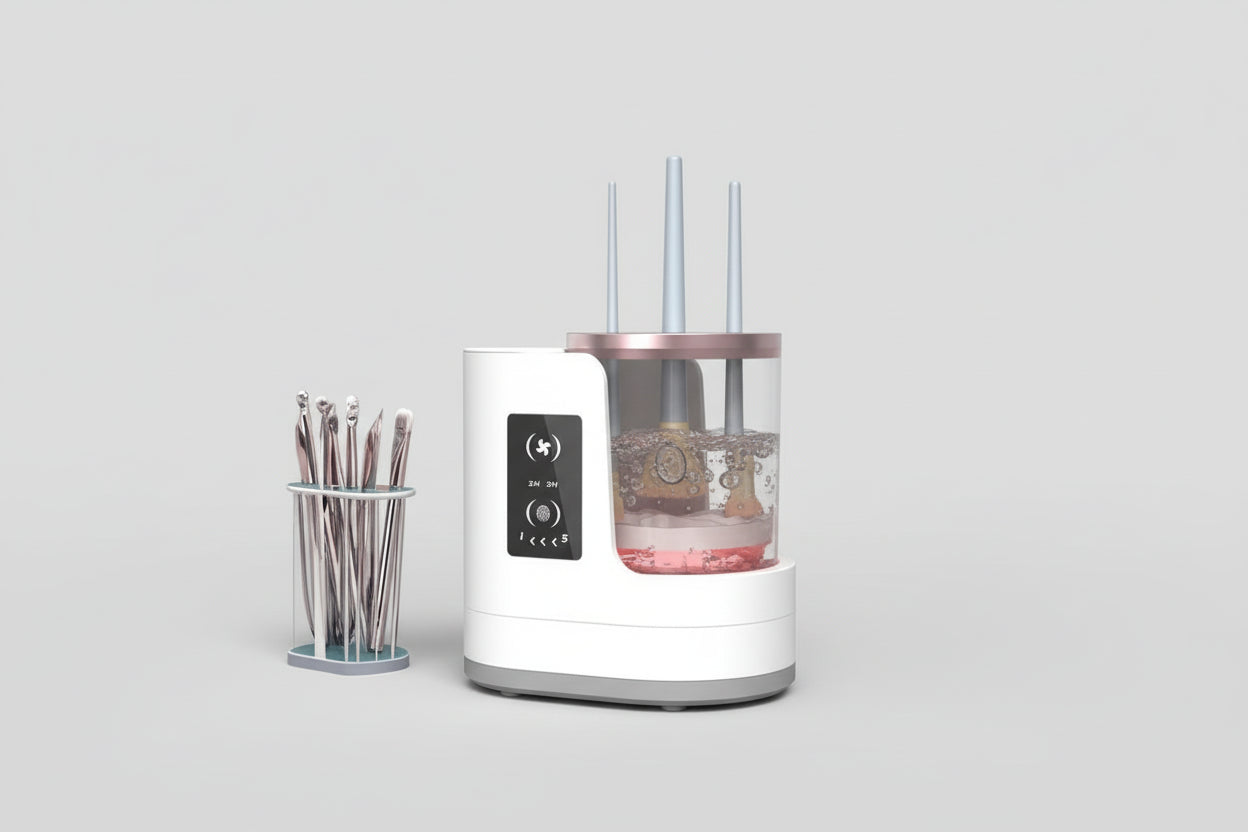 Nettoyant pour pinceaux de maquillage électrique