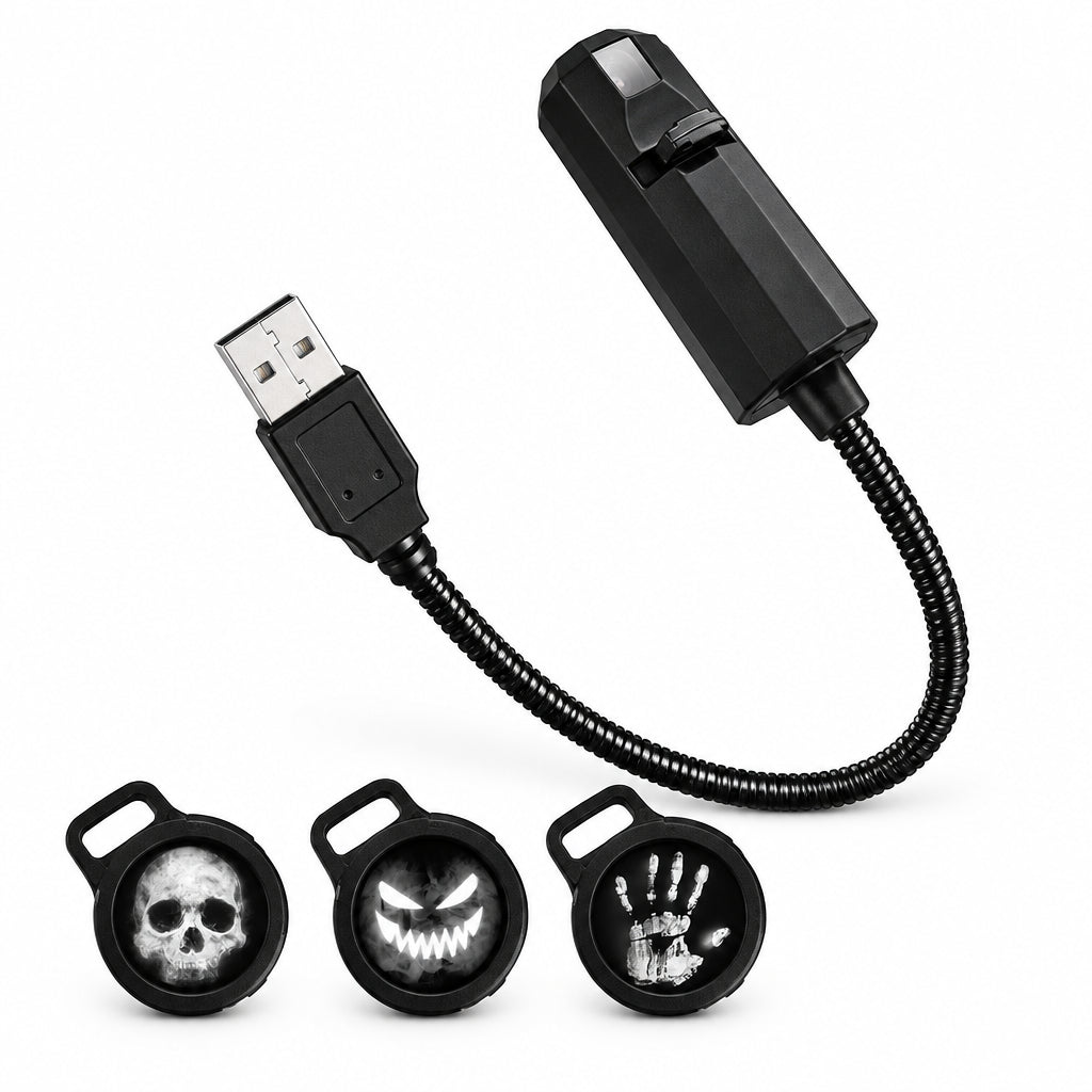 Projecteur LED USB à motifs pour Halloween, Noël et planètes