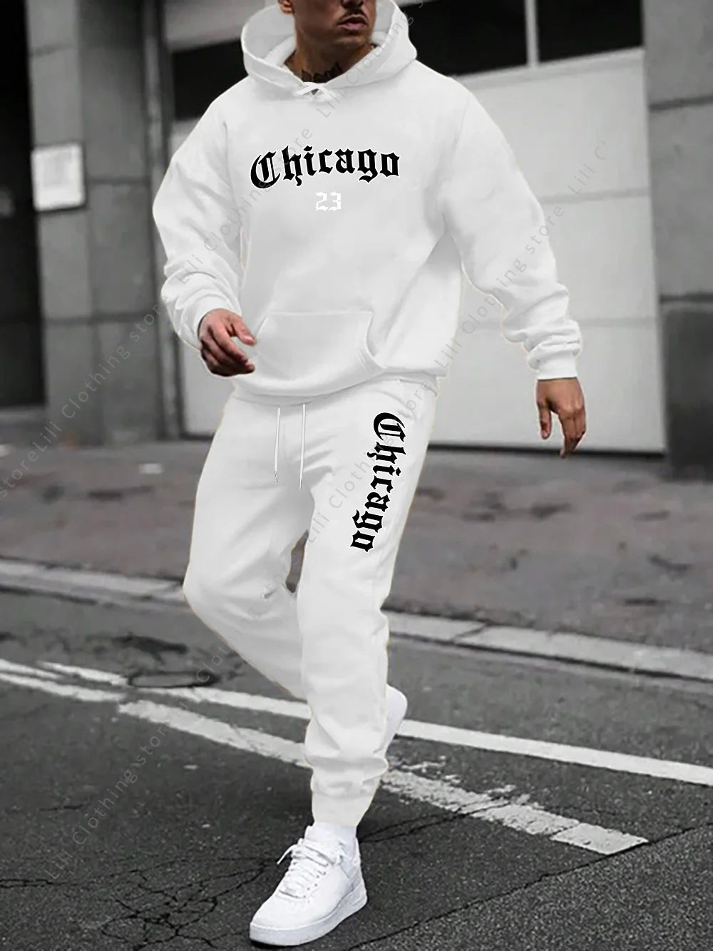 Mens  Hoodie Sweatpant 2 Piece Set