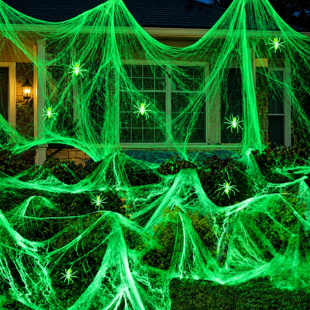 Toile d’araignée phosphorescente pour Halloween
