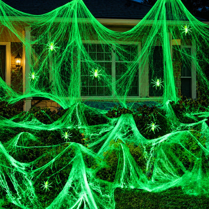 Toile d’araignée phosphorescente pour Halloween