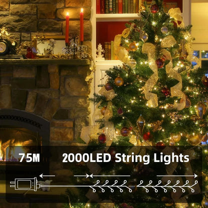 Guirlande LED effet pétards avec télécommande – 30 à 75 m