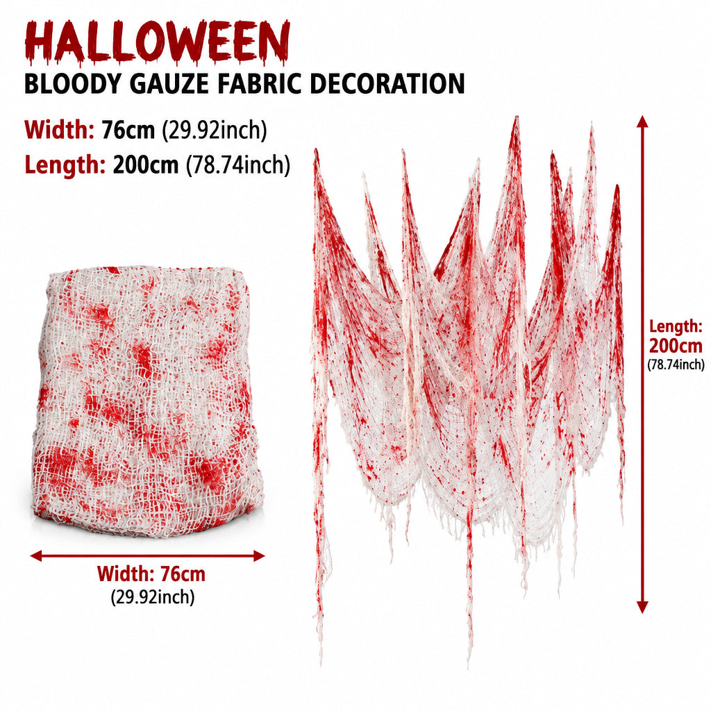 Gaze décorative Halloween effet toile d’araignée – 183 ou 200 cm