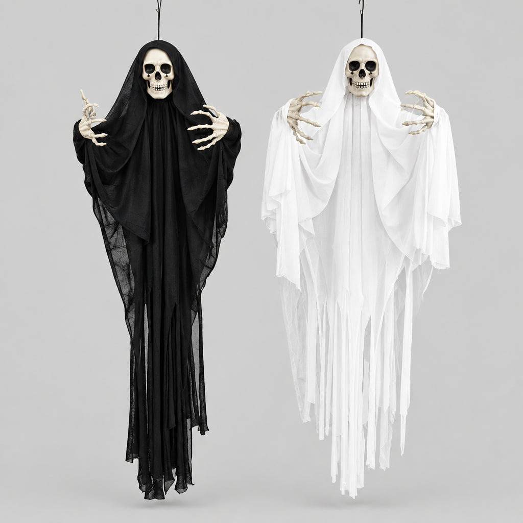 Décoration Halloween suspendue – Fantôme squelette