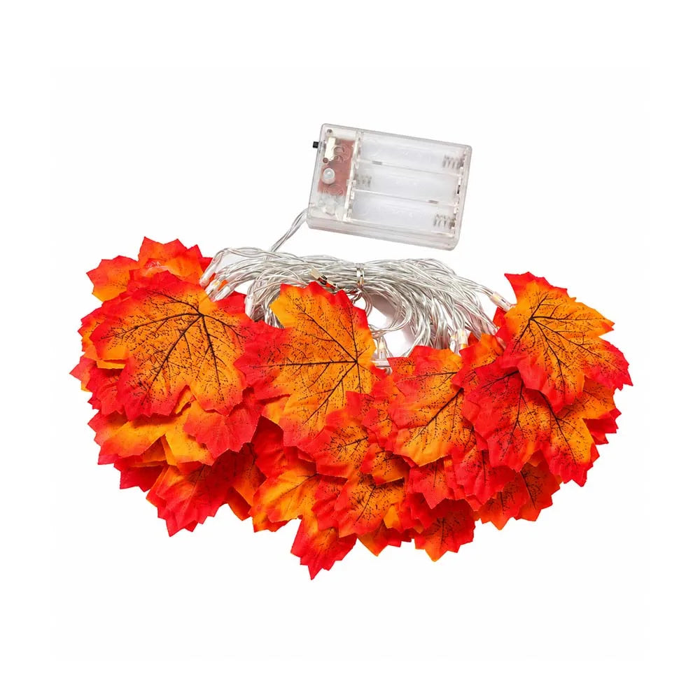 Guirlande lumineuse LED à feuilles d’érable – 2, 3 ou 6 m