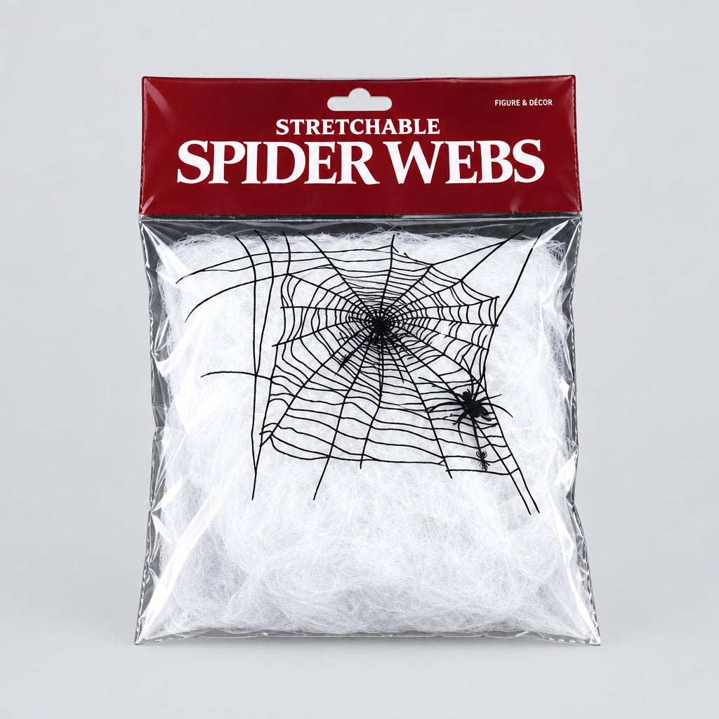 Toile d’araignée extensible pour Halloween – Plusieurs couleurs
