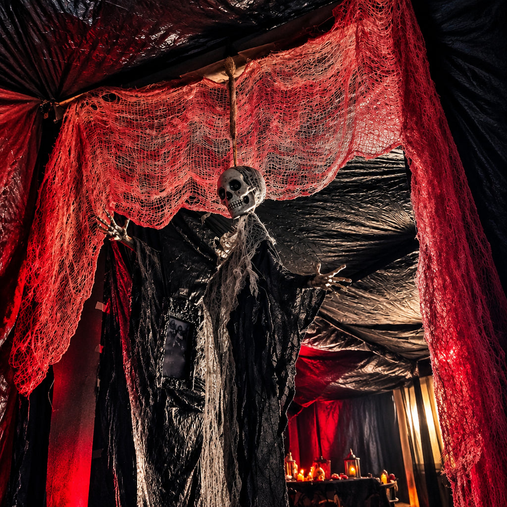Gaze décorative Halloween – Noir, blanc ou effet sanglant