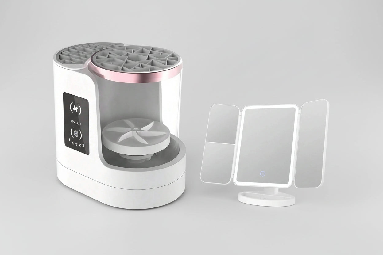 Nettoyant pour pinceaux de maquillage électrique